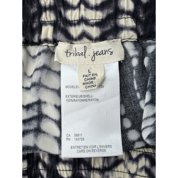 Tribal Jeans Dark Purple/Ivory Pull On Pants Pockets Flowy Tie Dye Boho Hippie - Picture 8 of 11